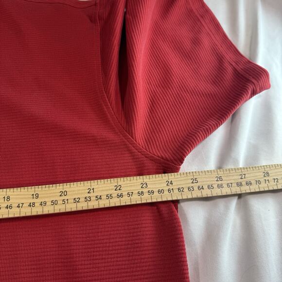 Bugatchi Polo Shirt Mens Large Red Solid Short Sleeve Collared Button‎ Up Casual - Picture 4 of 8